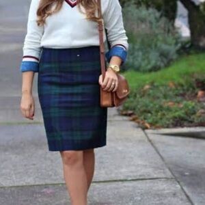J. Crew Plaid Pencil Skirt